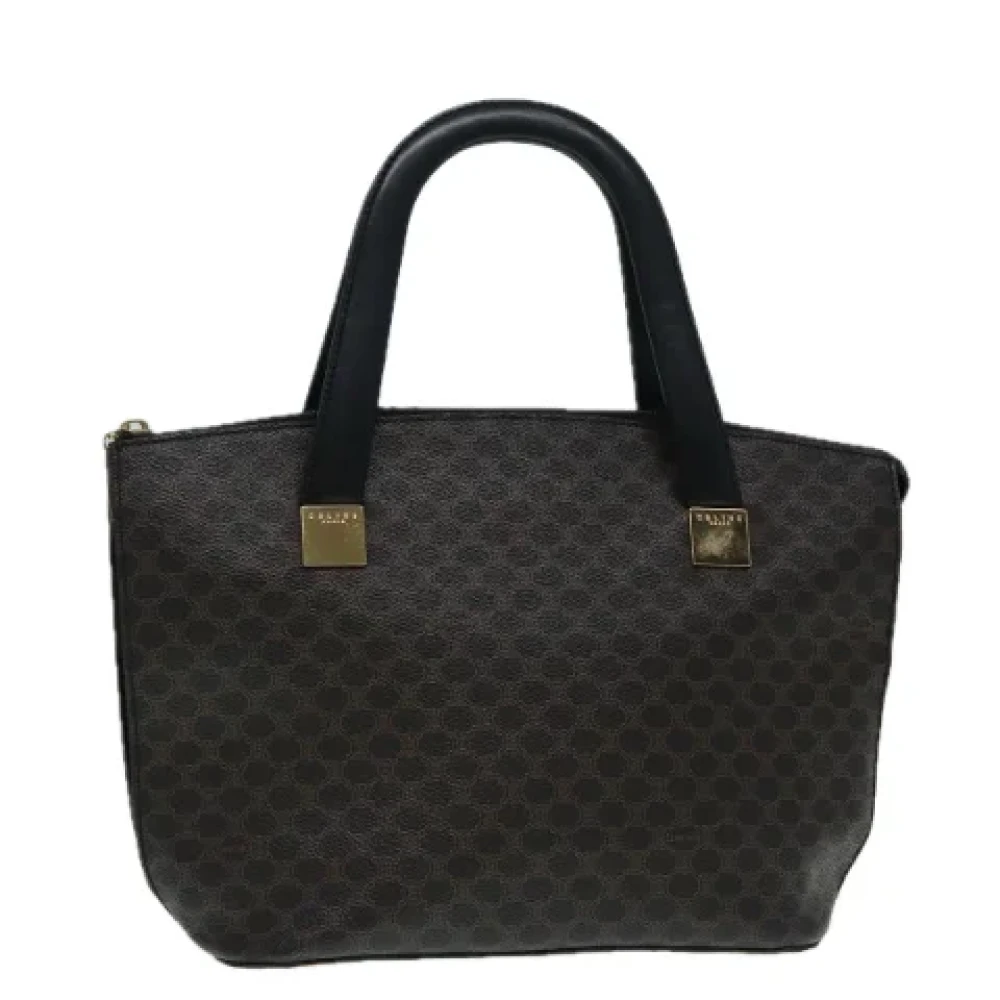 Celine Vintage Pre-owned Canvas handbags Black Dames