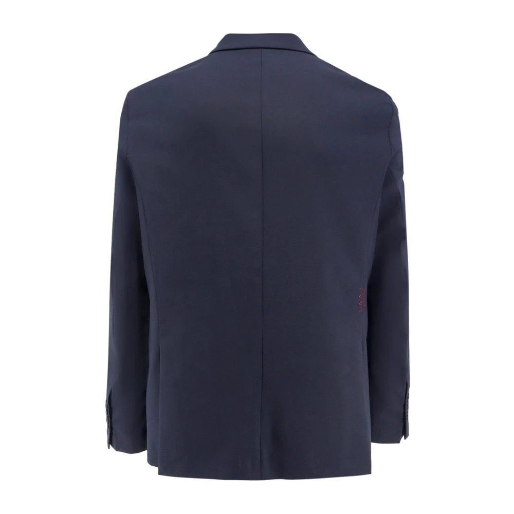 Amaránto Dubbelrijige wollen blazer Blue Heren