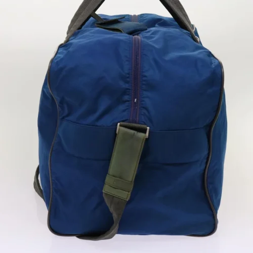 Prada Vintage Pre-owned Nylon travel-bags Blue Dames
