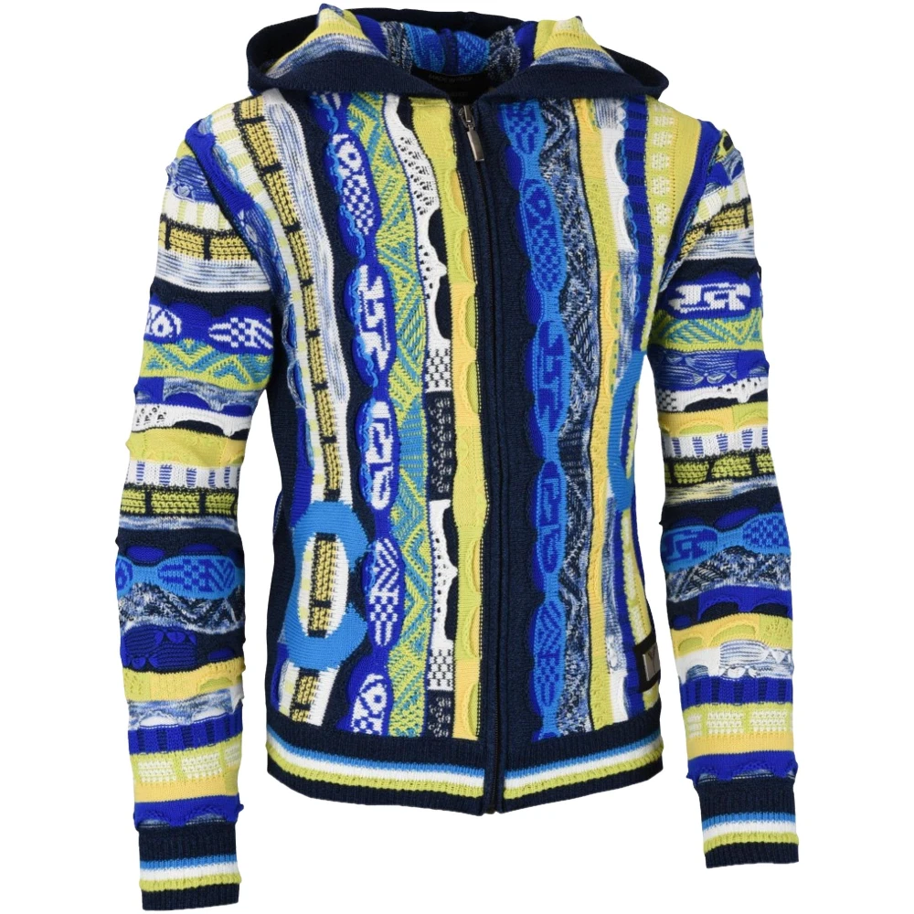 Carlo Colucci Boys Multicolor Knit Cardigan - Kids Cardigans - 9 Y - Kids