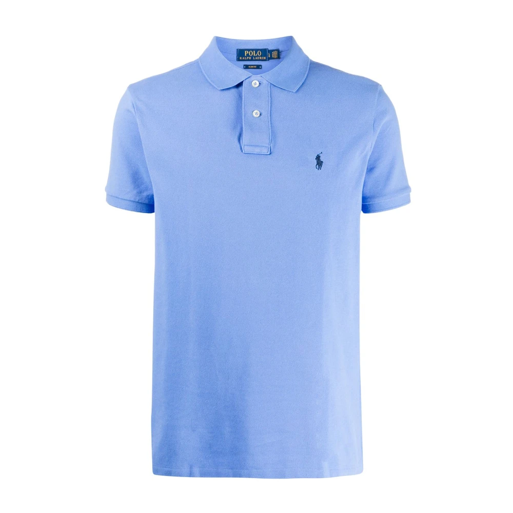 Polo Ralph Lauren Lichtblauw Geborduurd Logo Poloshirt Blue Heren