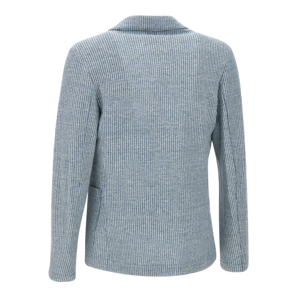 BOB Blauwe Heren Blazer Katoen Linnen Blue Heren
