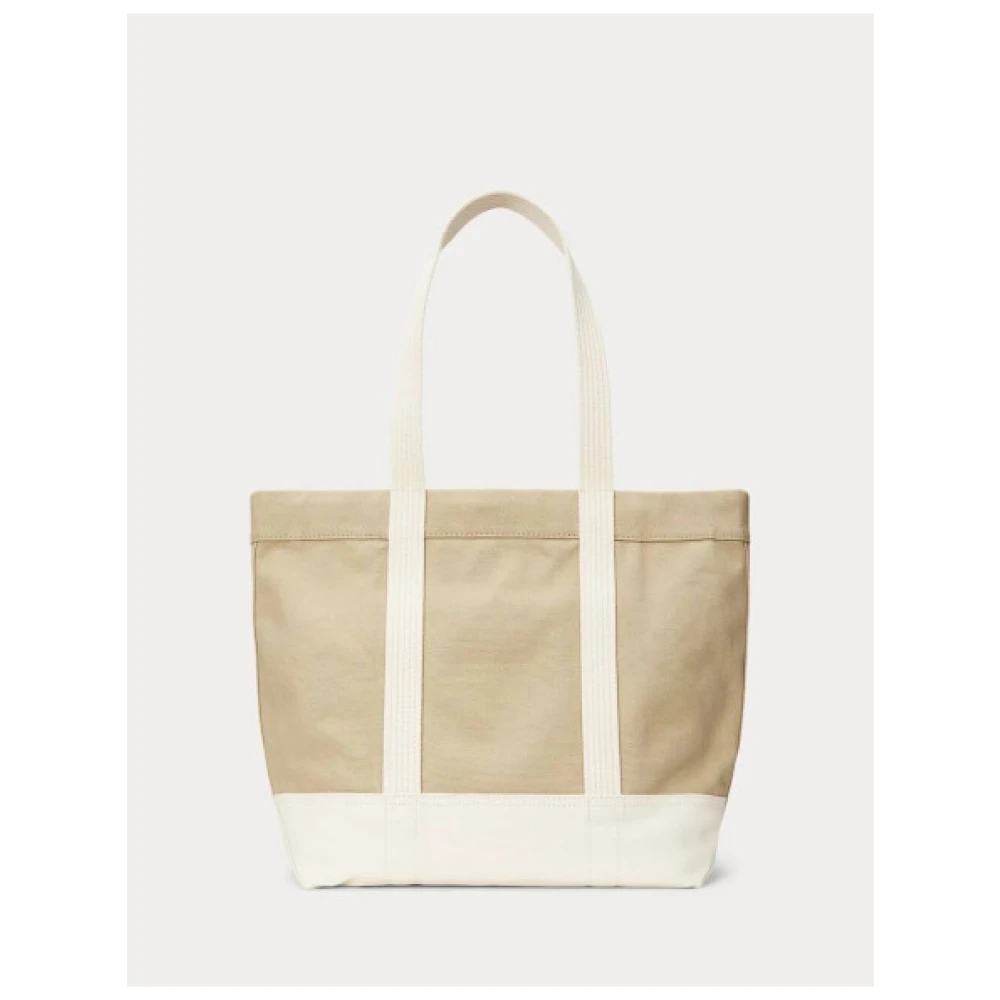 Polo Ralph Lauren Bear and Polo Canvas Tote Bag Beige Dames
