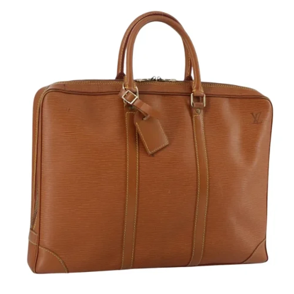 Louis Vuitton Vintage Pre-owned Leather briefcases Brown Dames