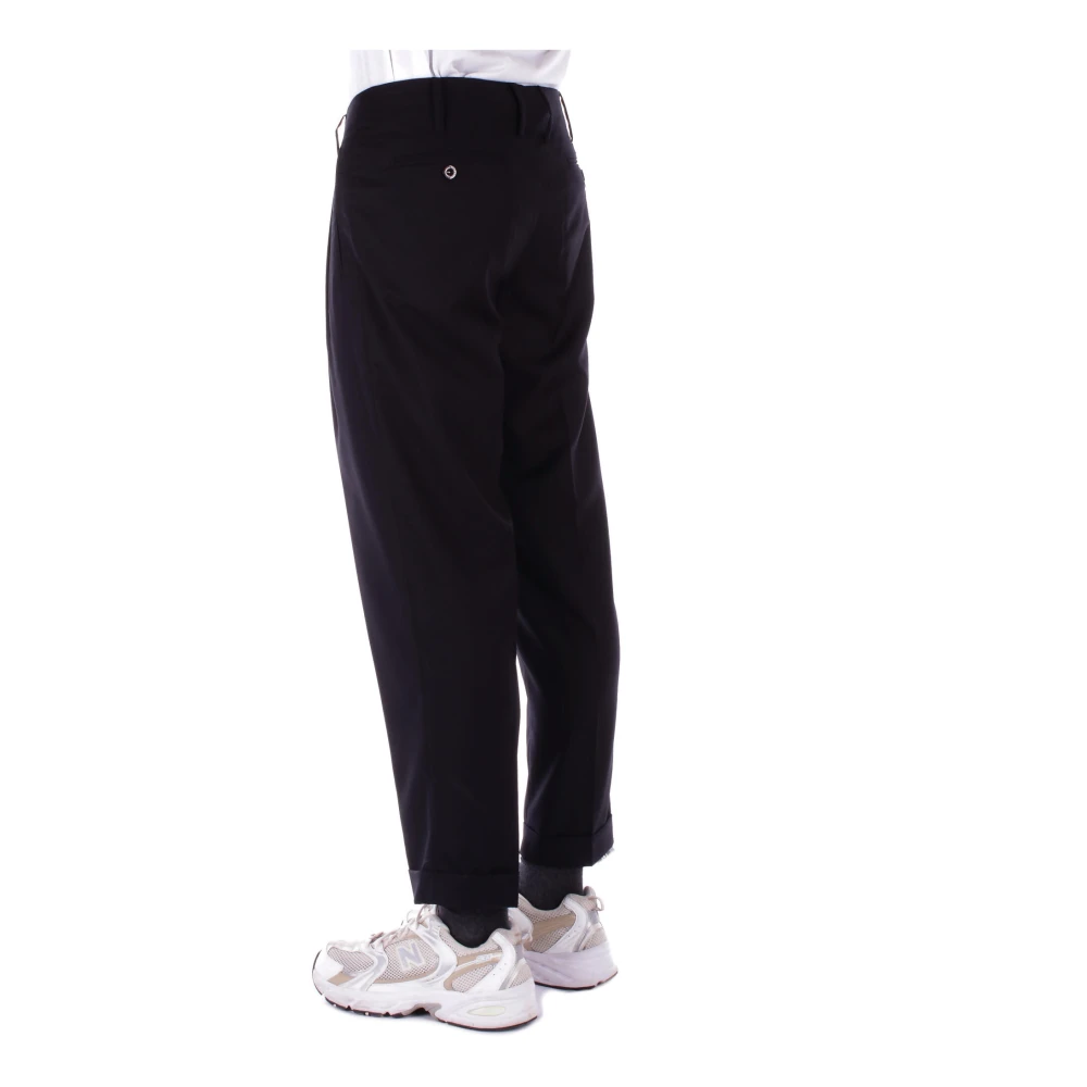 John Richmond Zwarte Logo Front Zip Broek Black Heren