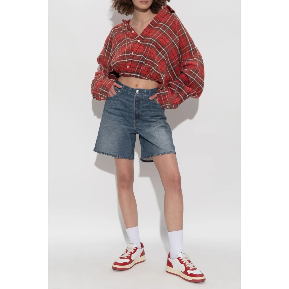 Rag & Bone Shorts Cosmos Blue Dames