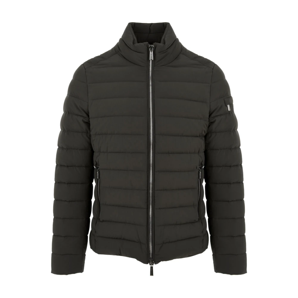 Moorer Men's Green Quilted Down Jacket With Double Zip