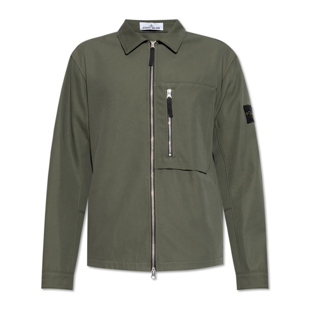 Stone Island Jas met logo Green Heren