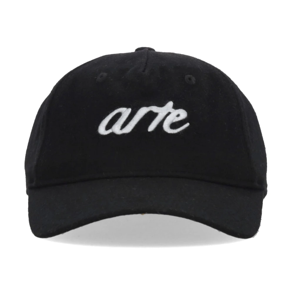 Arte Antwerp Gebogen klep geborduurd logo wollen pet Black Unisex