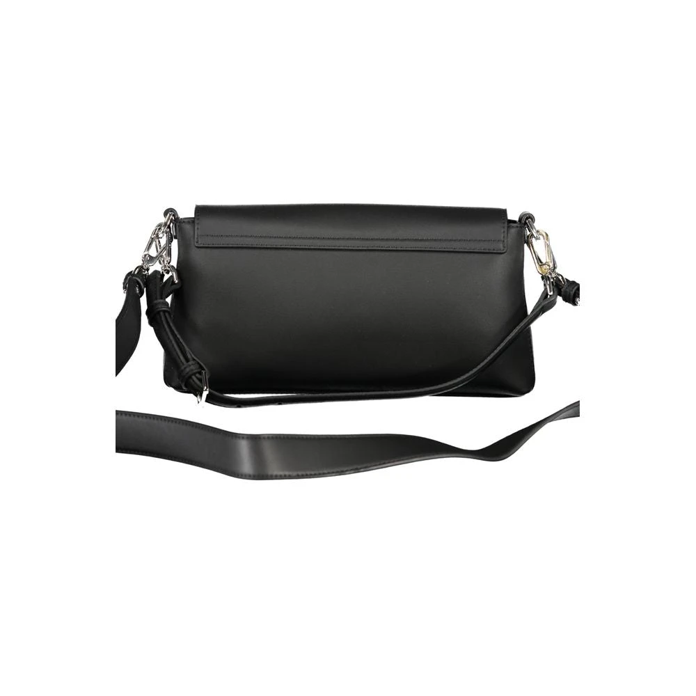 Calvin Klein Zwarte Polyester Handtas met Verstelbare Band Black Dames