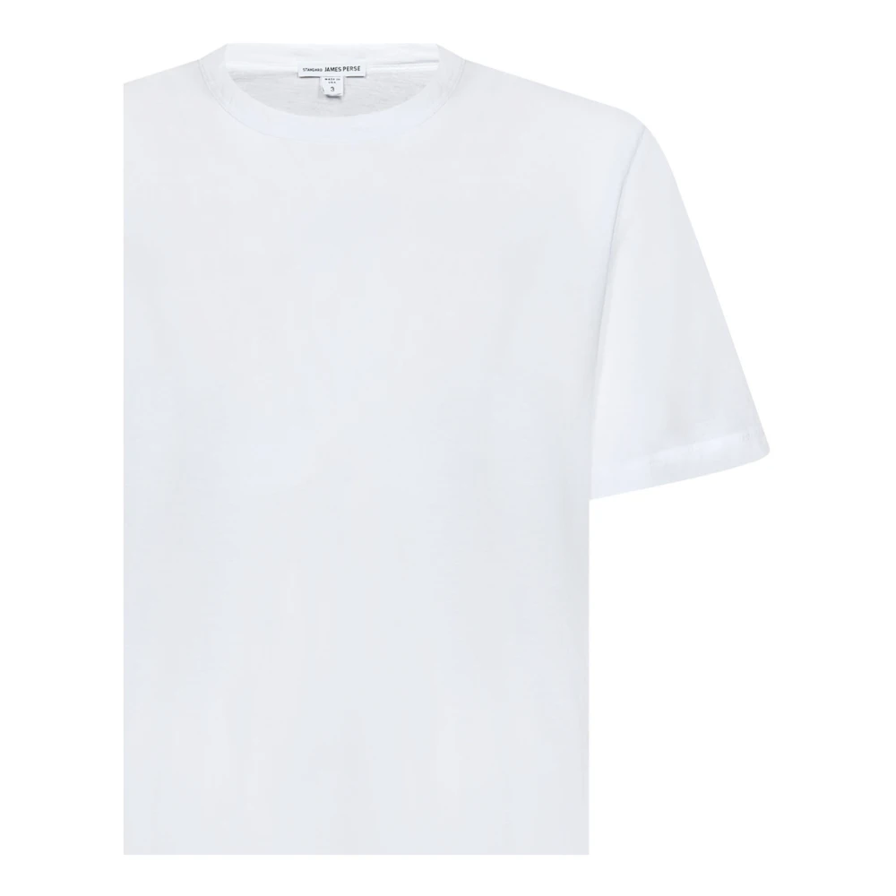 James Perse Witte Crewneck T-shirt voor Mannen White Heren