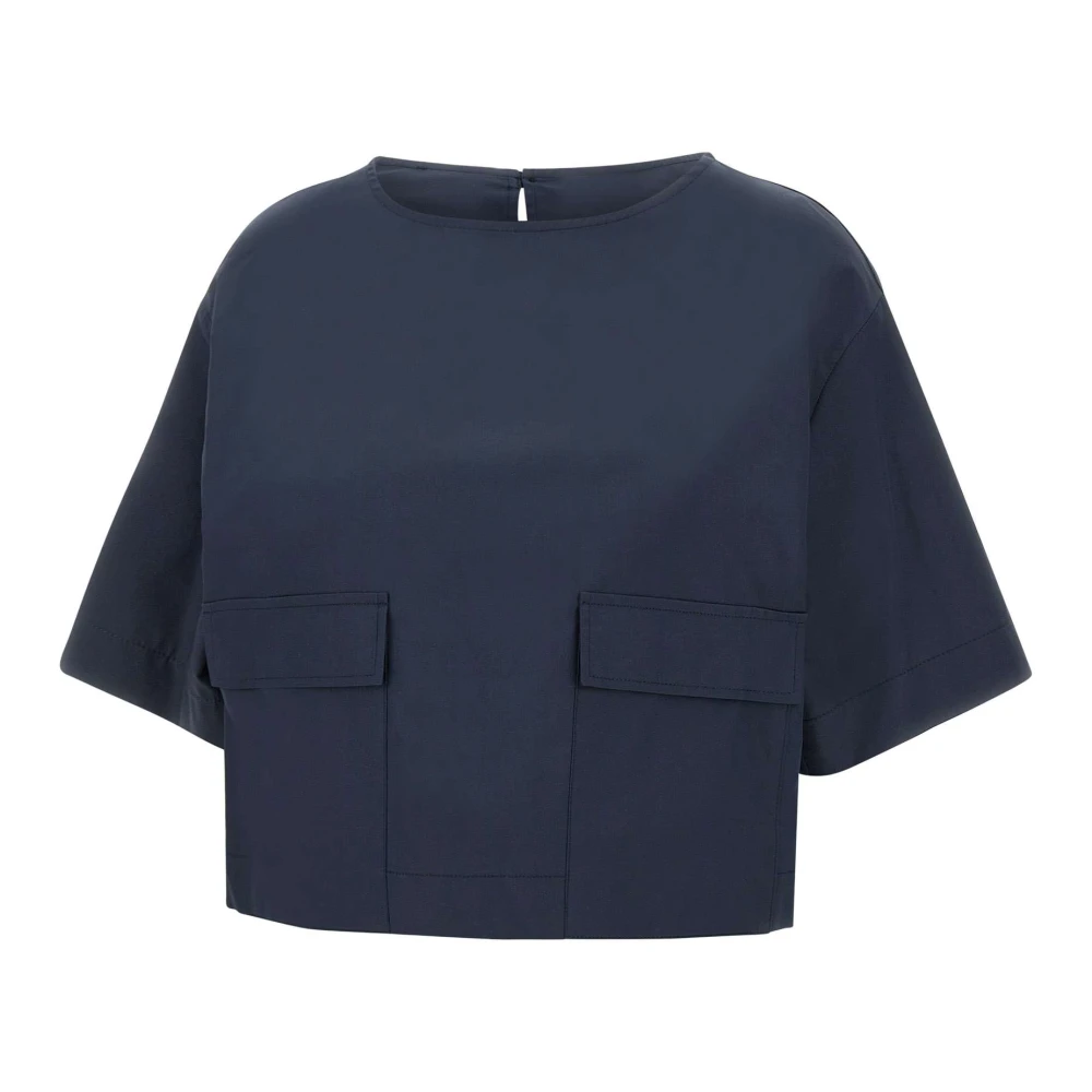 Kaos Midnight Blue Poplin Blouse Blue Dames