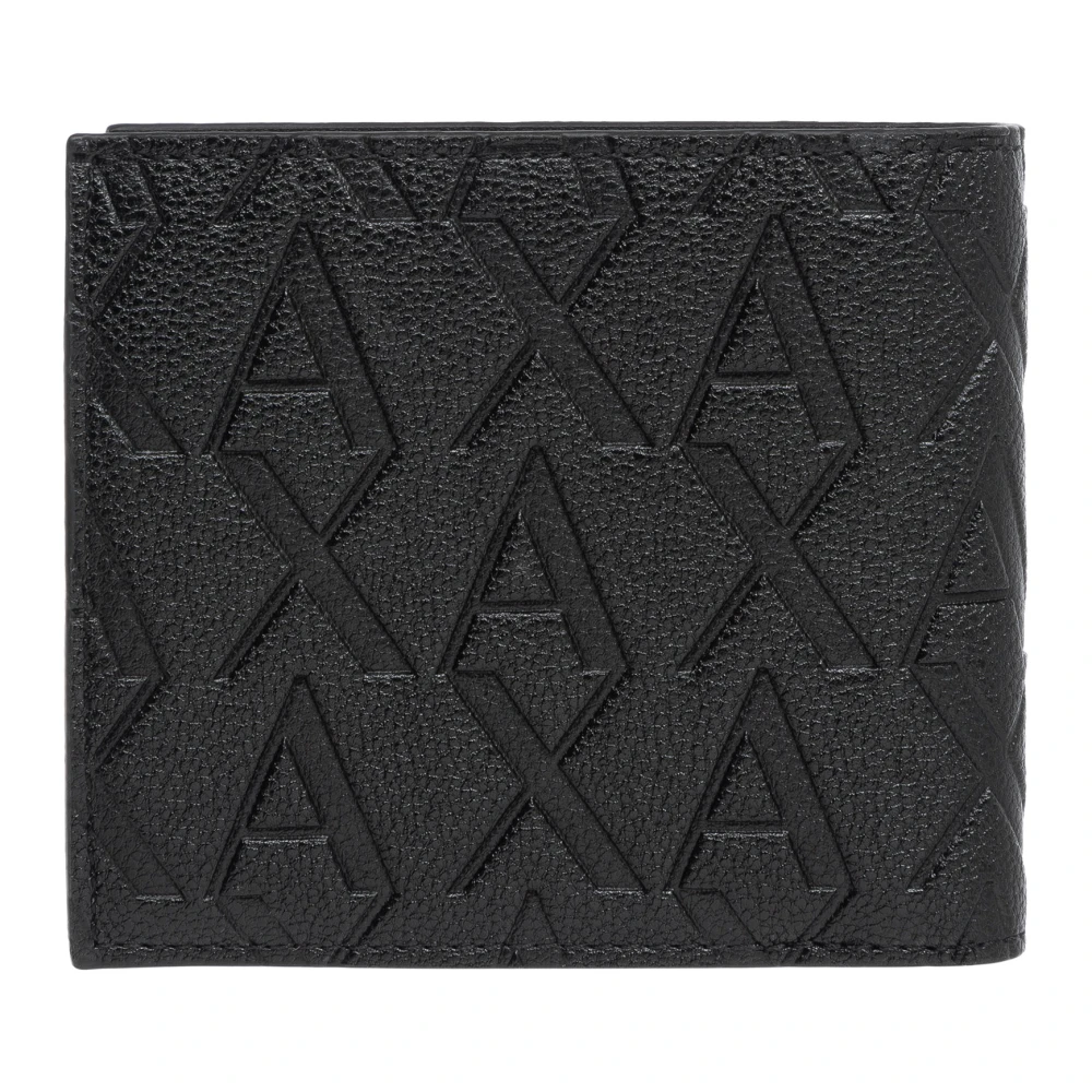 Armani Exchange Logo Plain Portemonnee met Kaartsleuven Black Heren