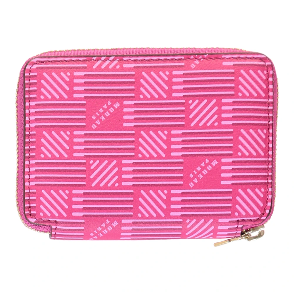 Moreau Paris Korrelig Leren Ritsportemonnee Pink Dames