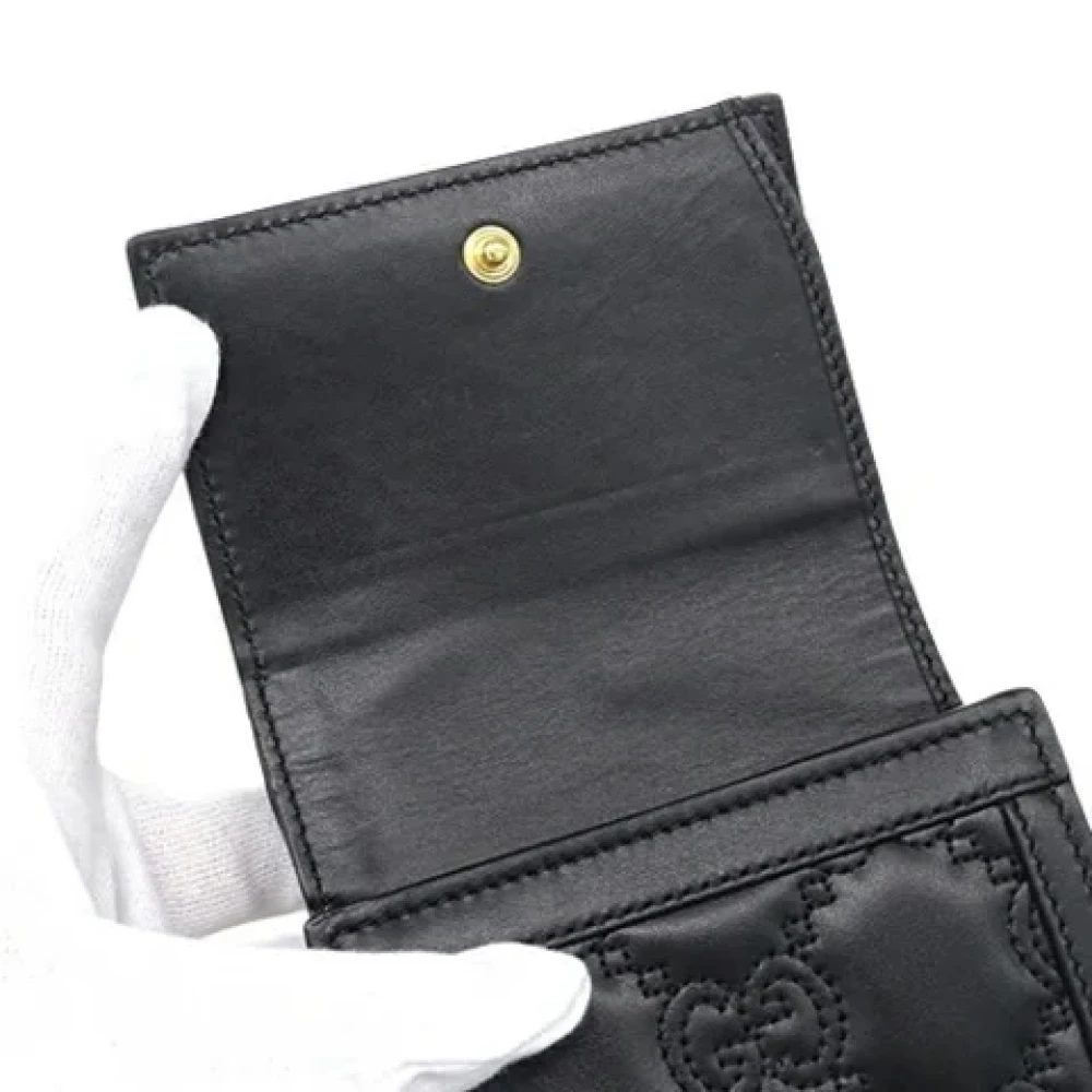 Gucci Vintage Pre-owned Leather wallets Black Unisex