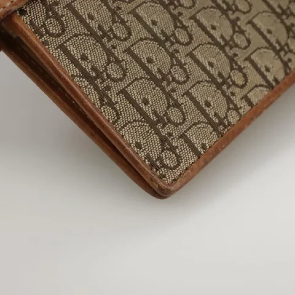 Dior Vintage Pre-owned Canvas wallets Beige Dames