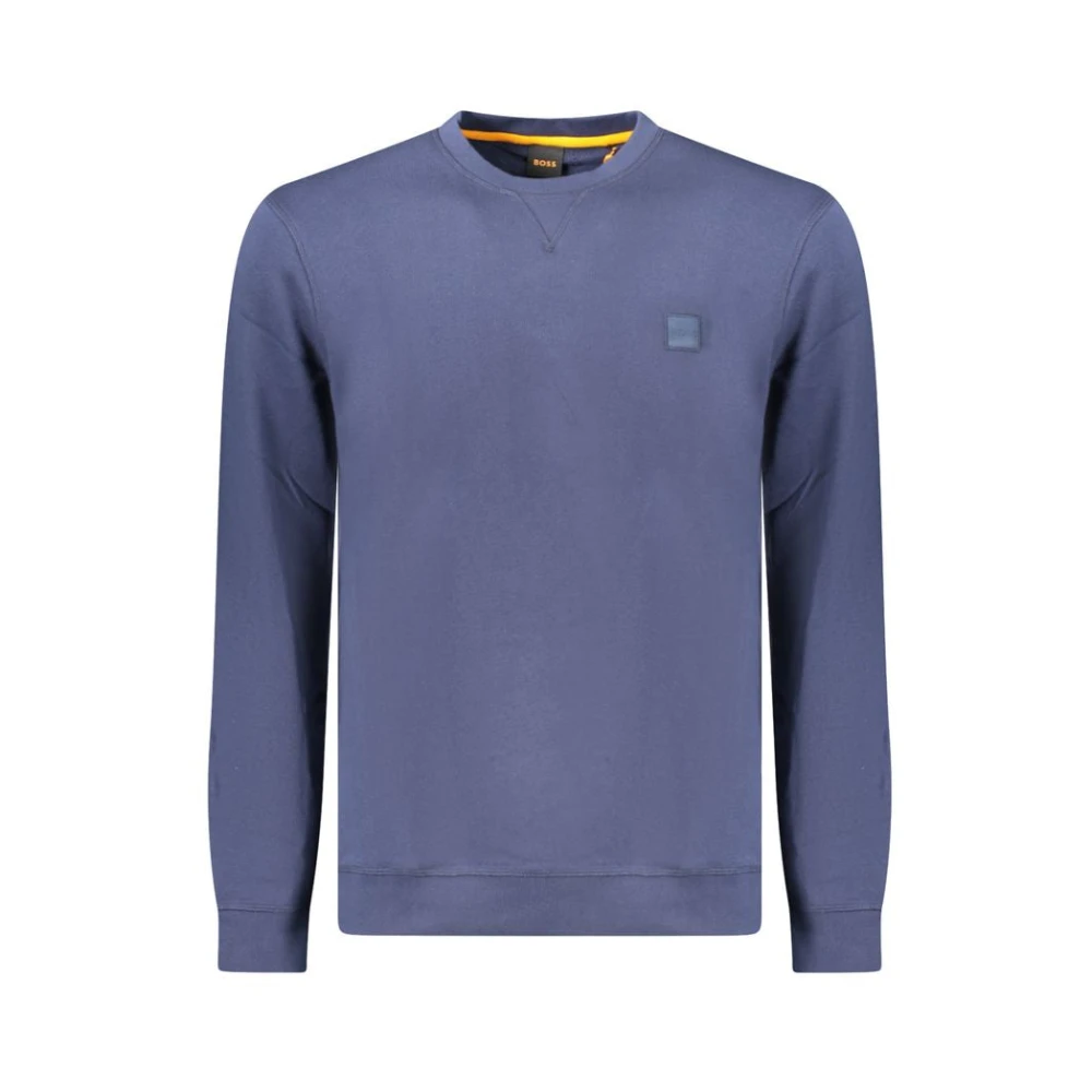 Hugo Boss Blauwe Katoenen Trui Blue Heren