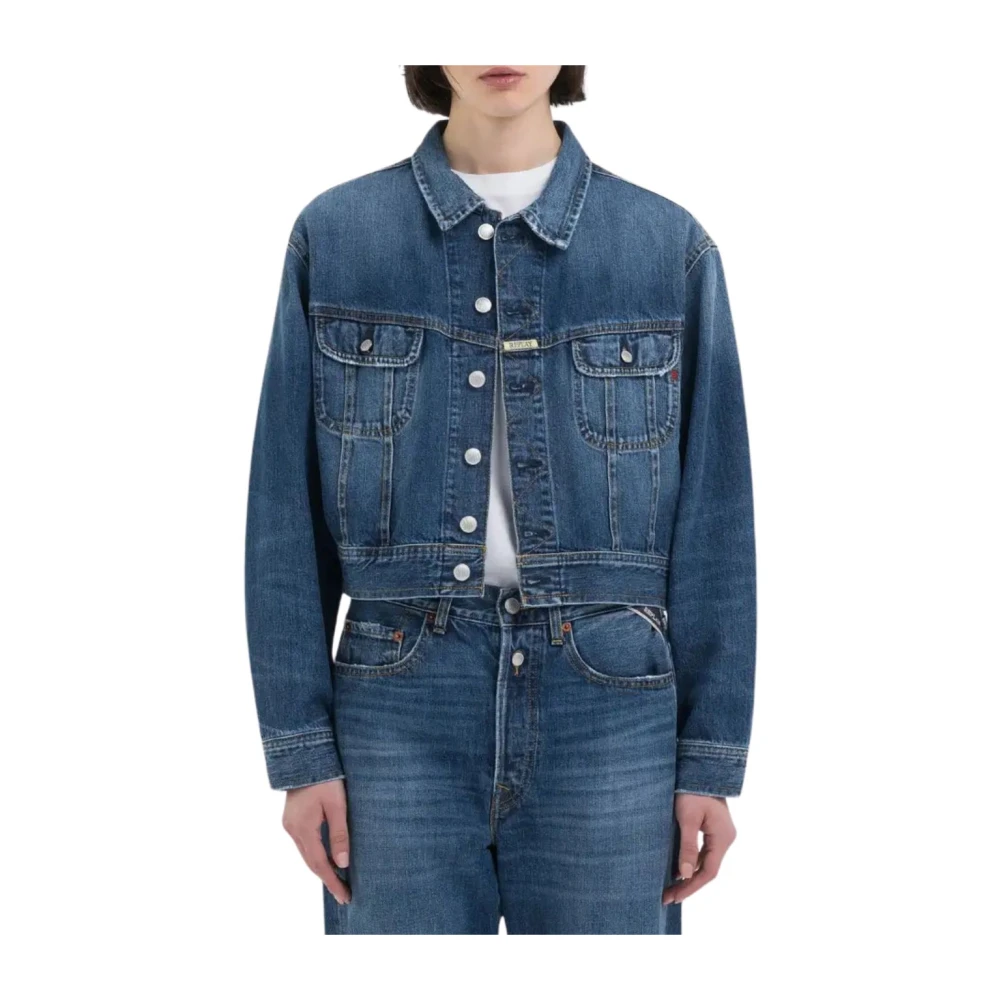 Replay Denim Jas Blue Dames