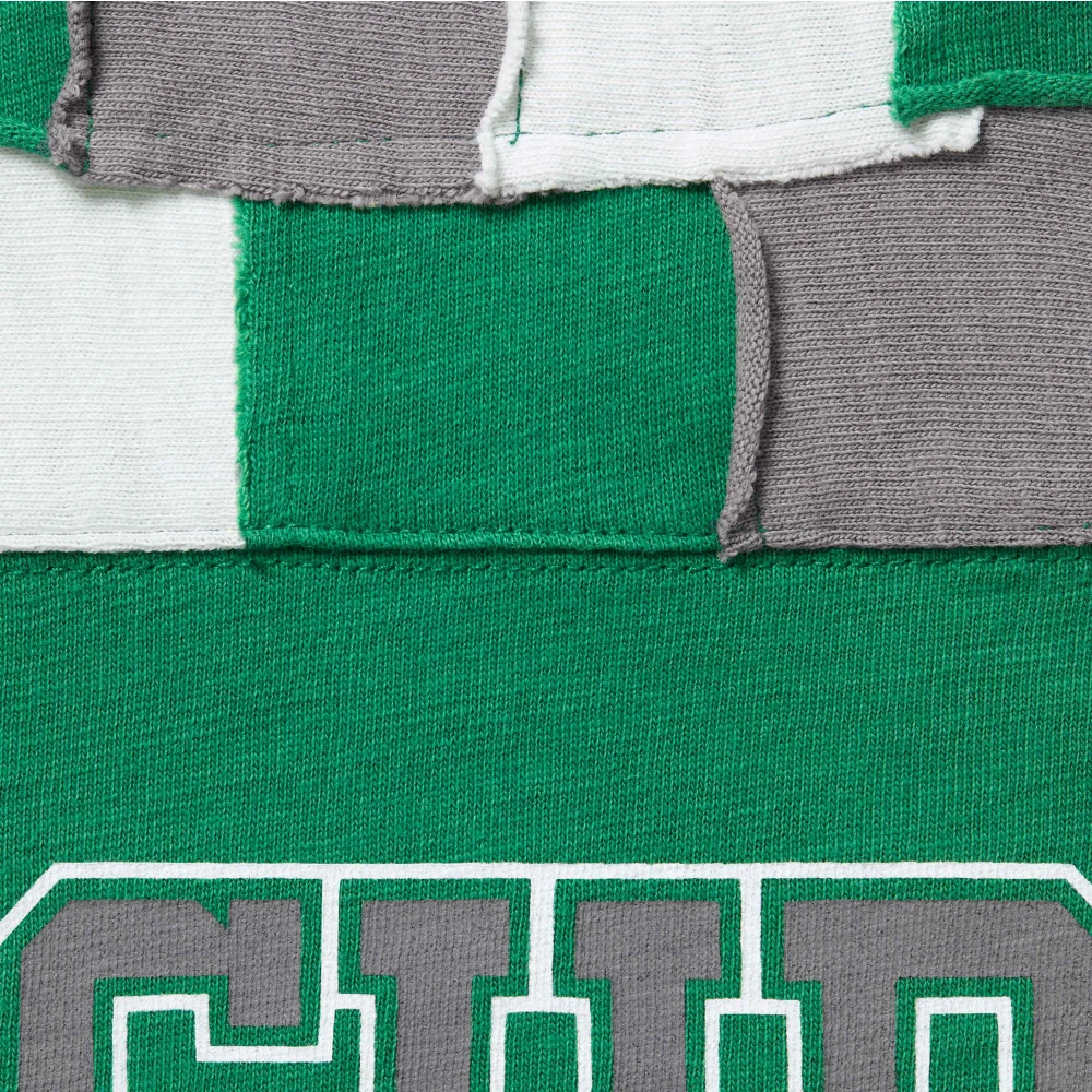 Supreme Groene Patchwork Yoke T-shirt Green Heren