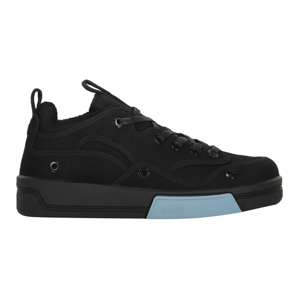 Oamc Lage Sneakers met Contrasterende Inzetstukken Heren Schoenen Zwart
