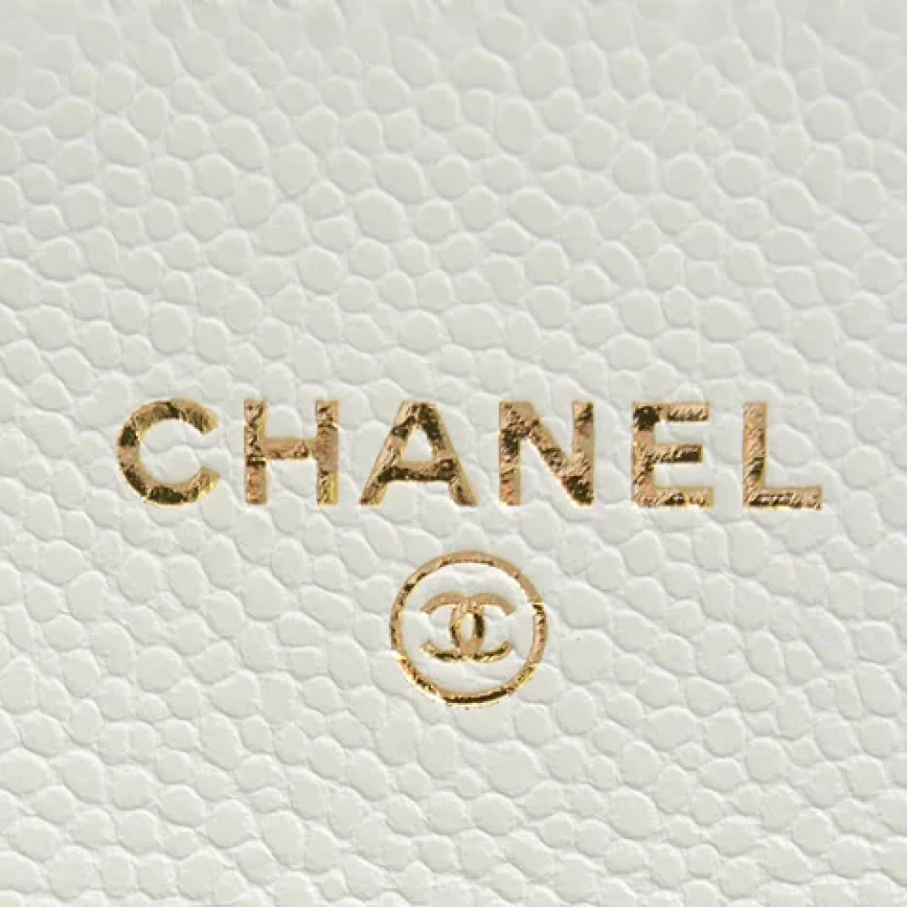Chanel Vintage Pre-owned Leather wallets Gray Dames