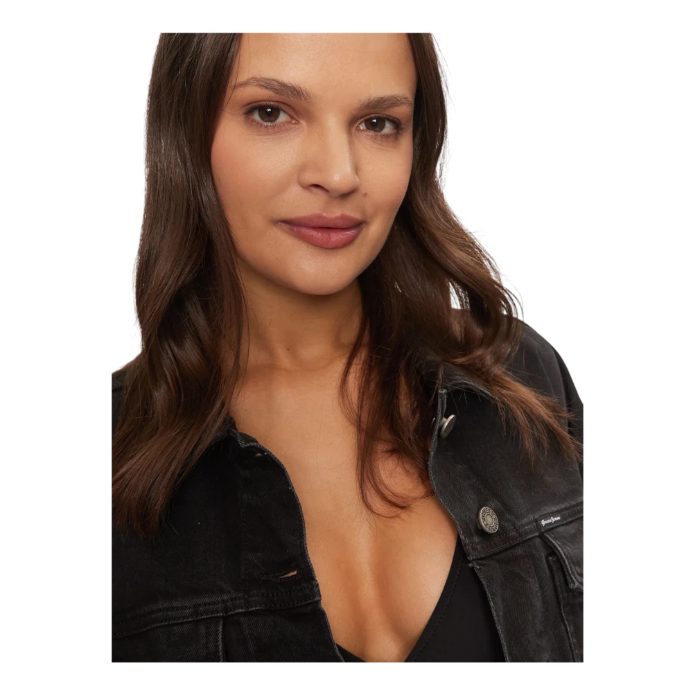 Guess Biologisch Katoenen Jassen en Blazers Black Dames