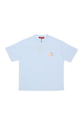 t-shirt-homme-bleu-avec-embleme