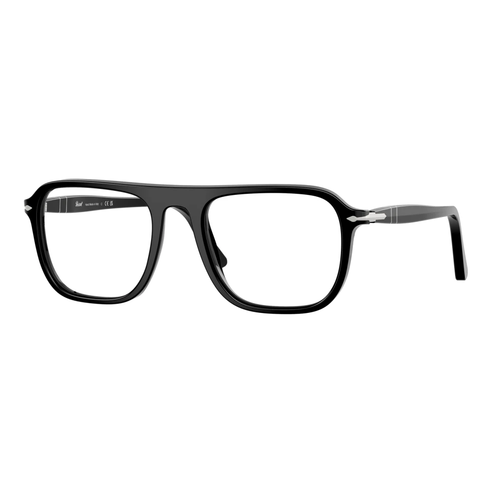 Persol Unisex Black Glasses,, Stylish Eyeglasses Jacques Color 95 Medium