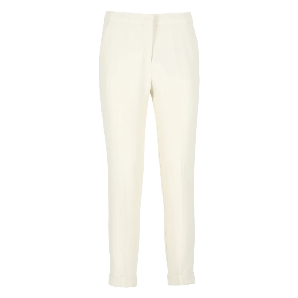 ETRO Ivoor Viscose Broek met Rits Beige Dames