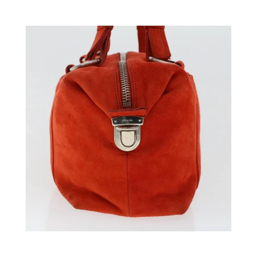 Prada Vintage Pre-owned Suede handbags Orange Dames