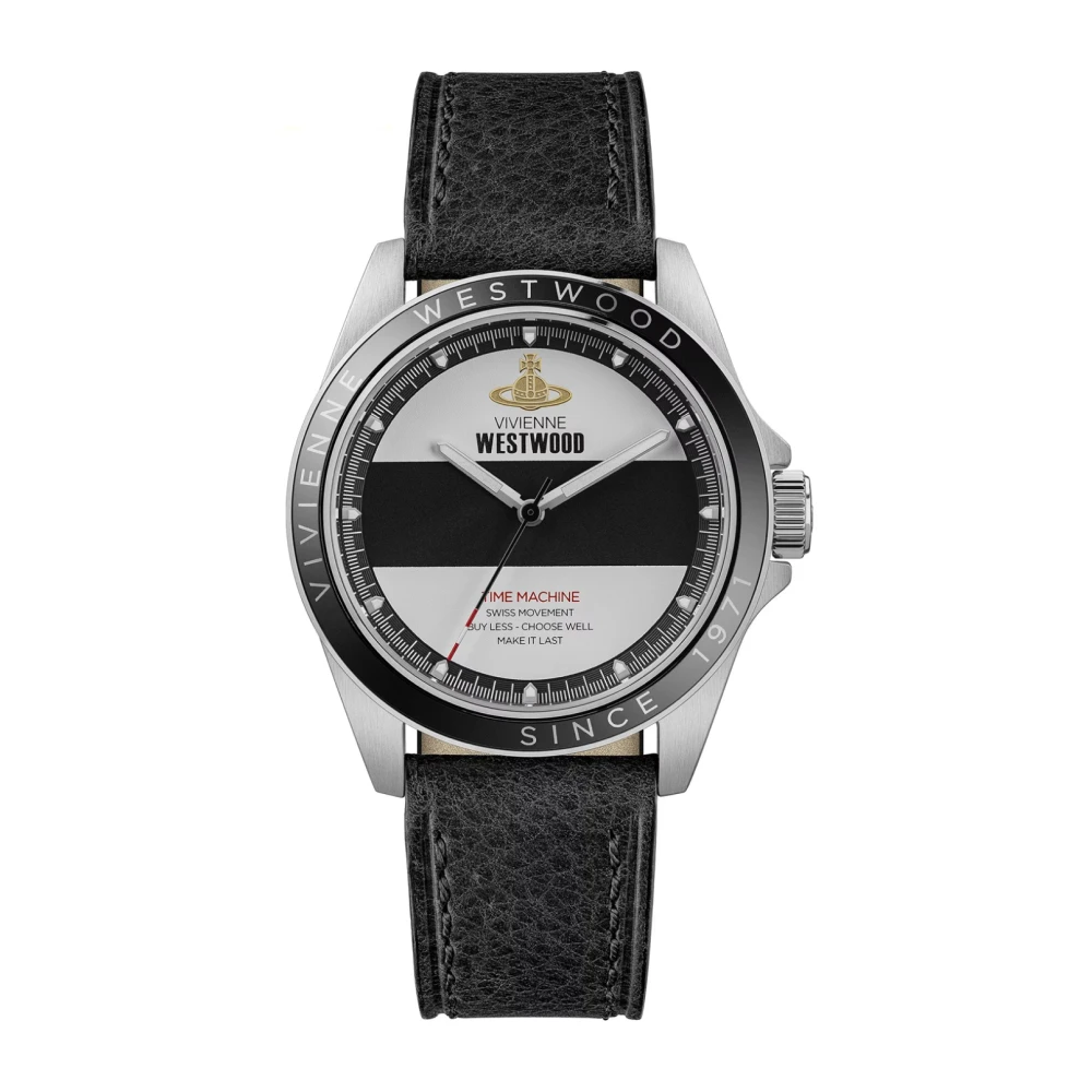 Vivienne Westwood Women's Black Wall Quartz Watch Leather Strap