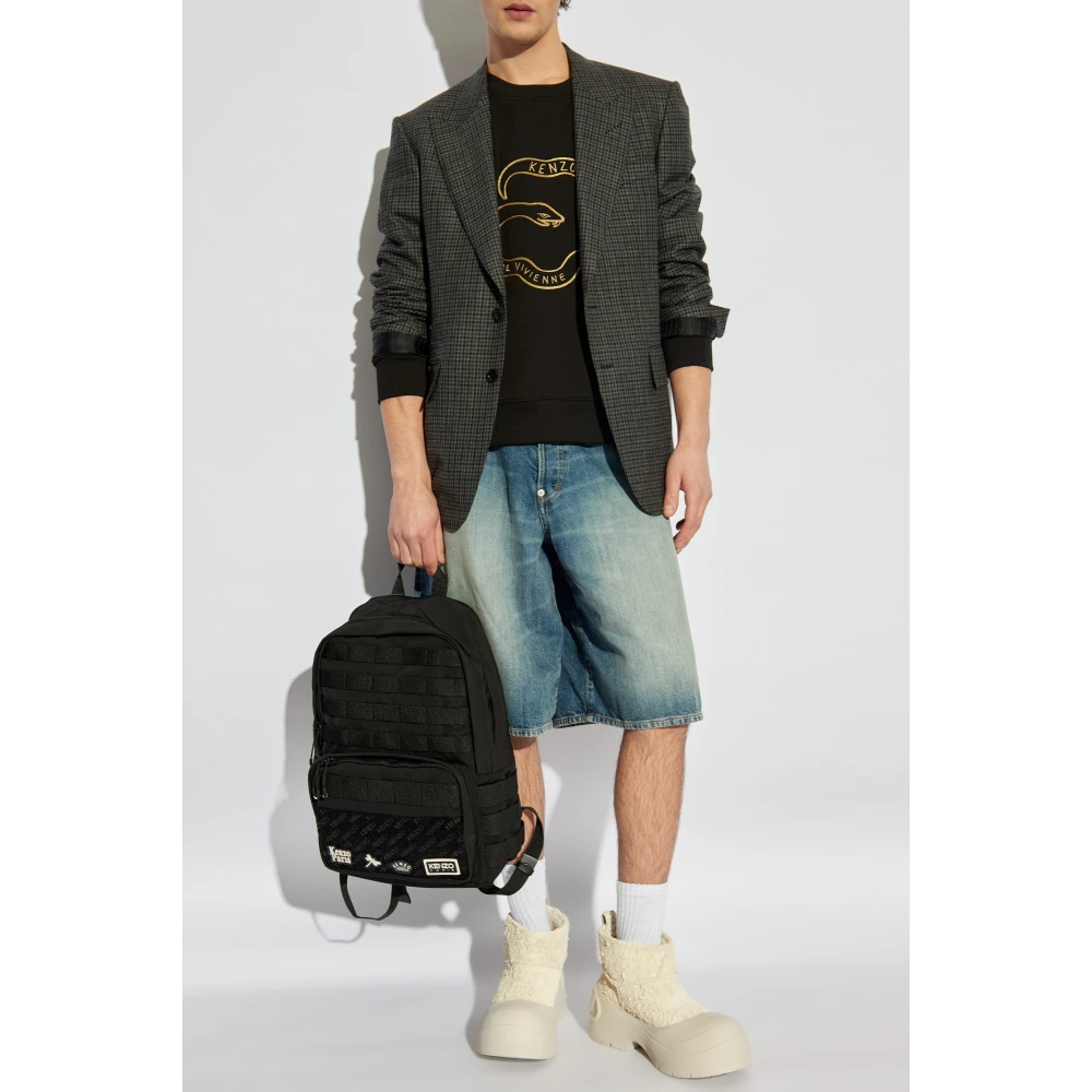 Kenzo Sweatshirt met geborduurd logo Black Heren