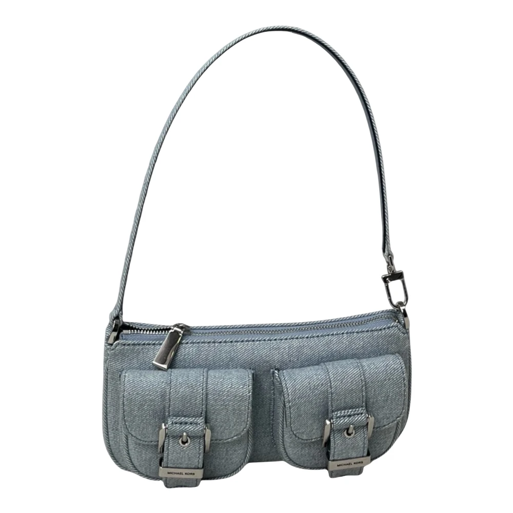 Michael Kors Stijlvolle schoudertas met Pouchette Blue Dames