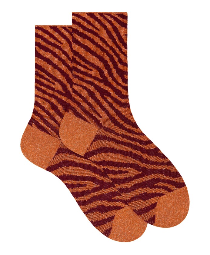 chaussettes-courtes-orange-a-paillettes-et-en-coton-a-motif-zebre-pour-femmes