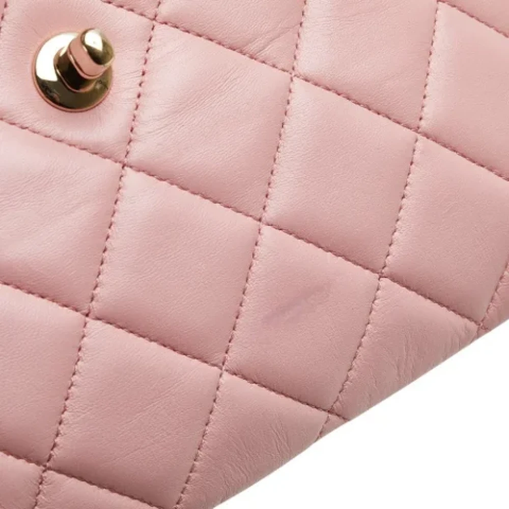 Chanel Vintage Pre-owned Leather handbags Pink Dames