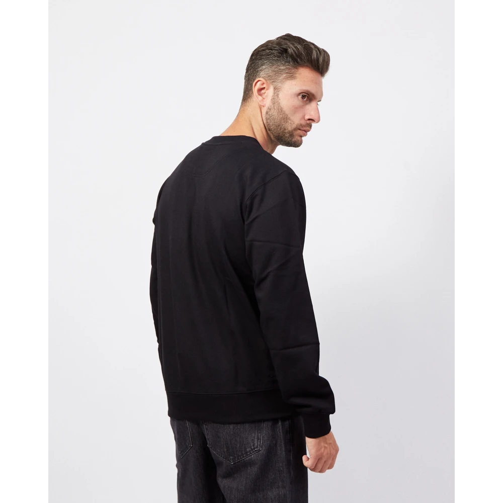 Boss Zwarte Crewneck Sweater Black Heren
