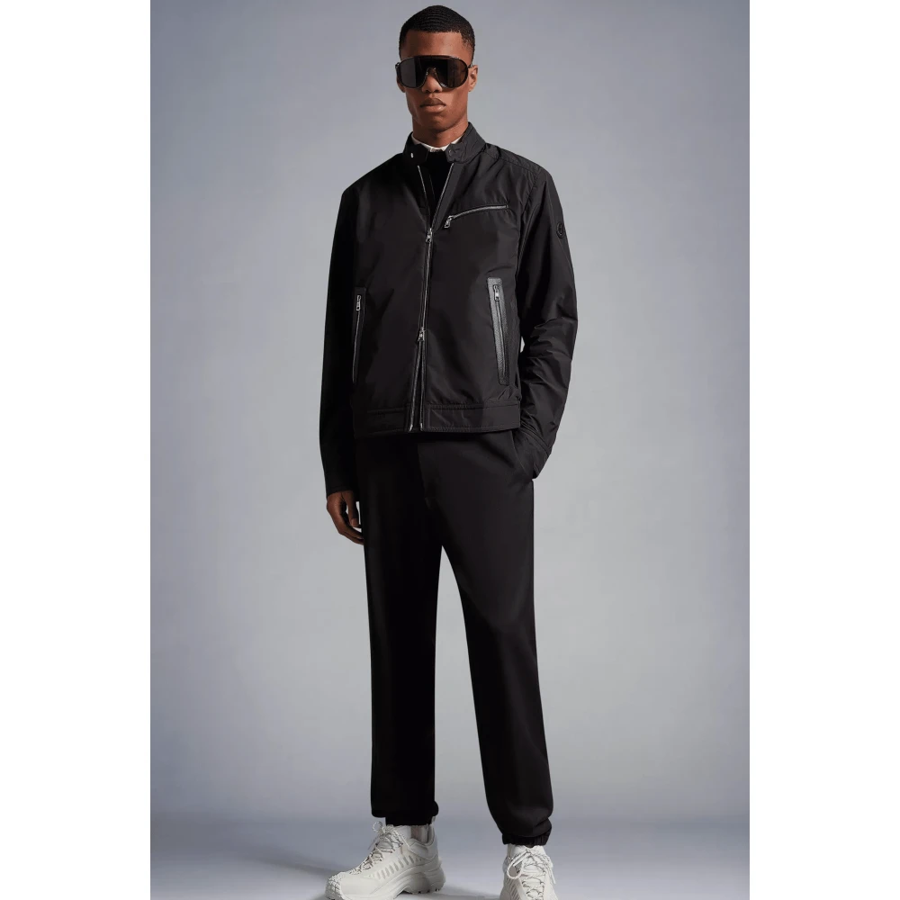 Moncler Zwarte Drome Biker Jas Black Heren