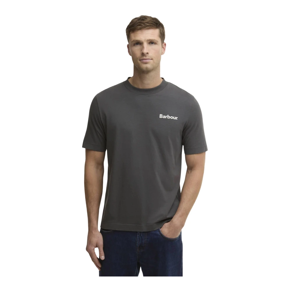 Barbour , T-Shirts, Male, Gray, L, Packling Graphic T-Shirt