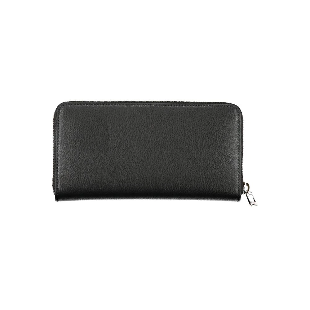 Tommy Hilfiger Elegante zwarte portemonnee met rits en meerdere vakken Black Dames