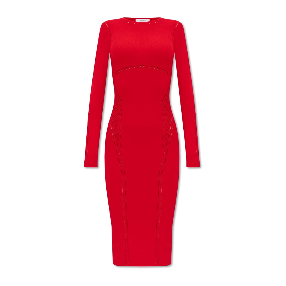 Max Mara Geperforeerde jurk `Comica` Red Dames