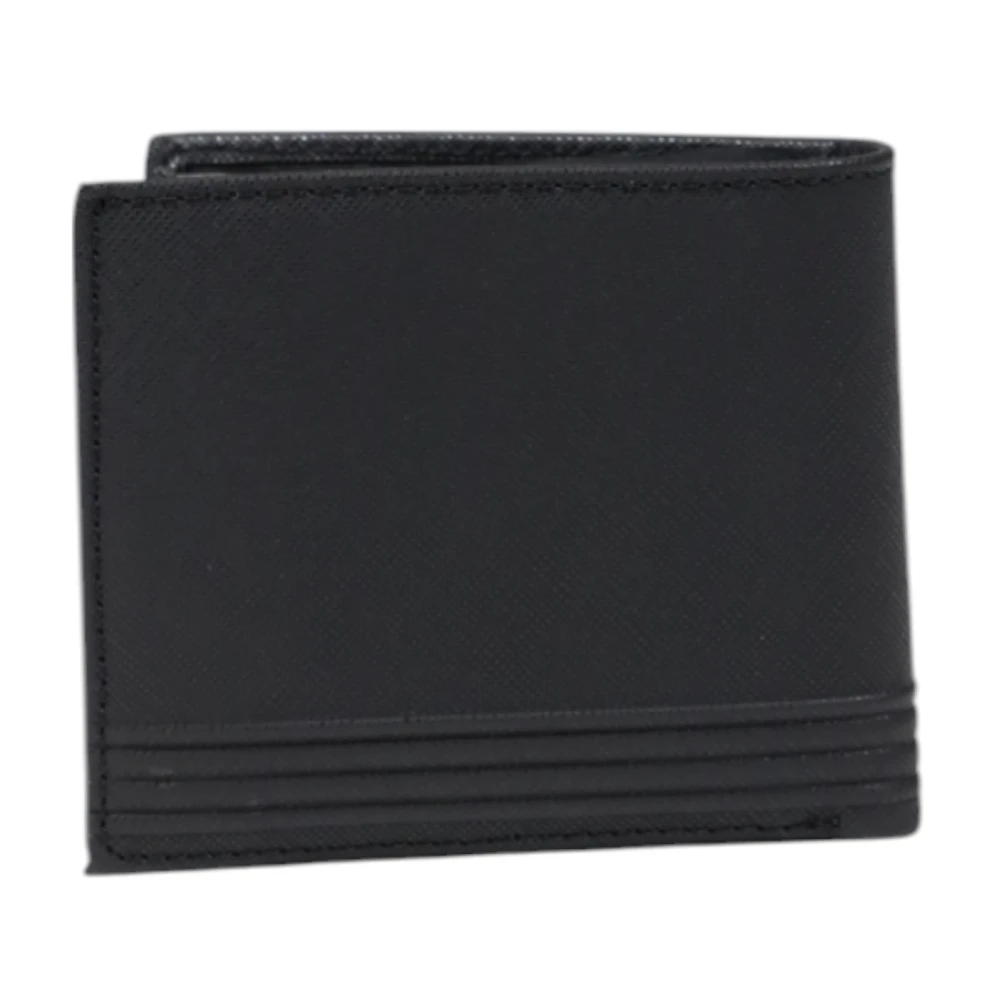 Tommy Hilfiger Elegante Leren Portemonnee met Muntvak Black Heren
