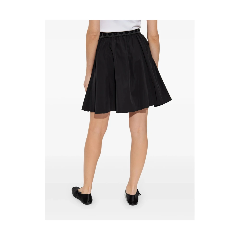 Kenzo Zwarte Rok met Elastische Tailleband en Zakken Black Dames