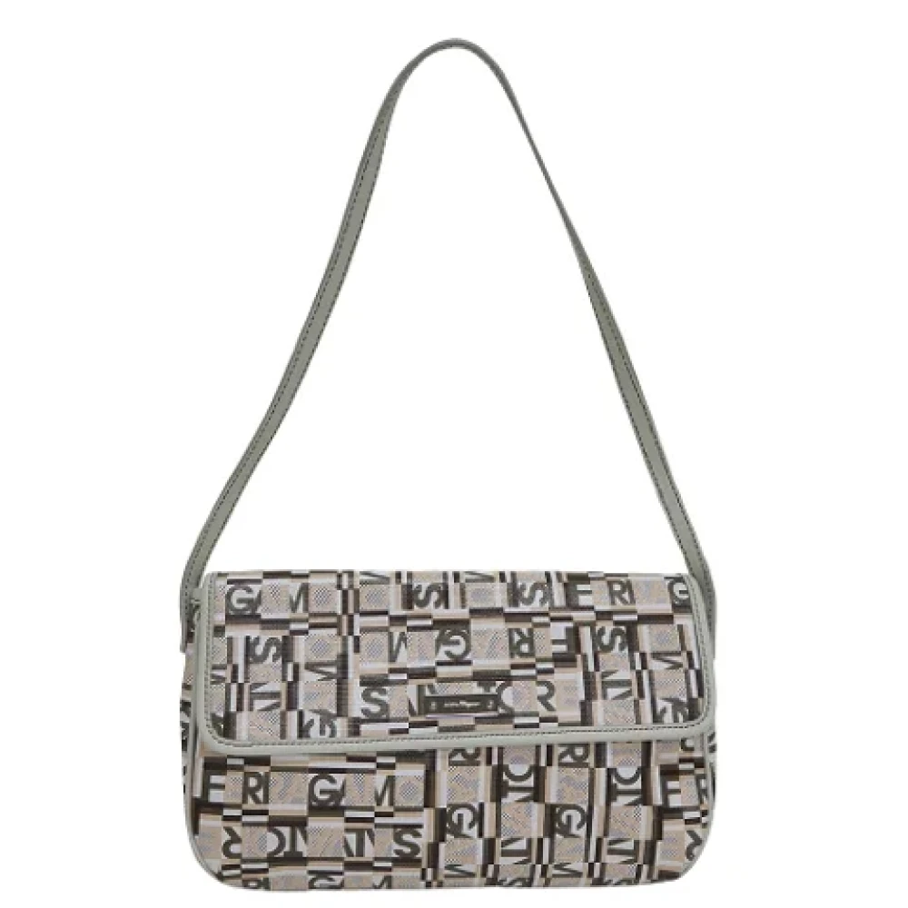 Salvatore Ferragamo Pre-owned Canvas shoulder-bags Beige Dames