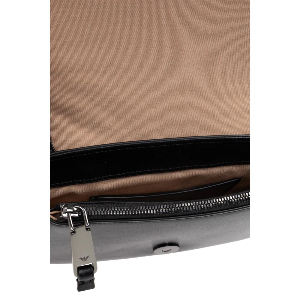 Emporio Armani Schoudertas met decoratief vlechtwerk Black Dames