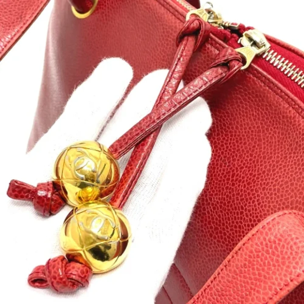 Chanel Vintage Pre-owned Leather chanel-bags Red Dames
