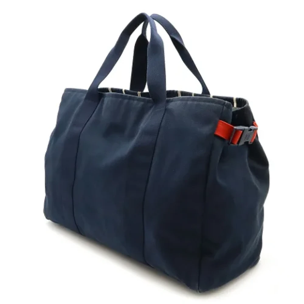 Chanel Vintage Pre-owned Canvas chanel-bags Blue Dames