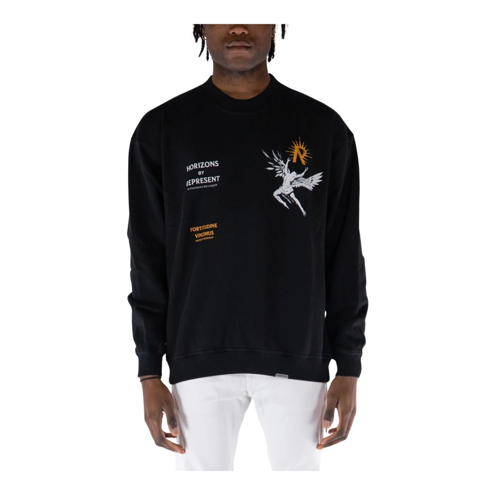 Represent Crewneck Sweatshirt voor Mannen Black Heren