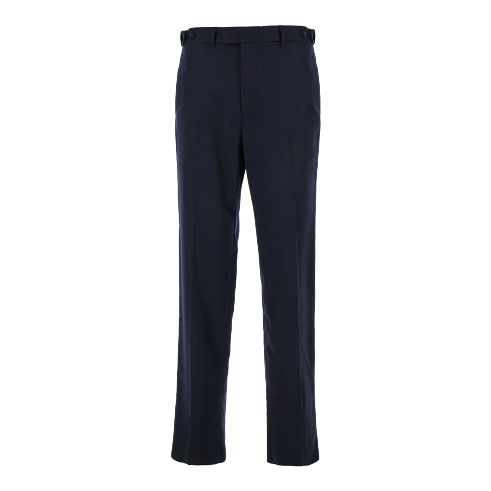 Emporio Armani Flannel Stretch Broek Blue Heren