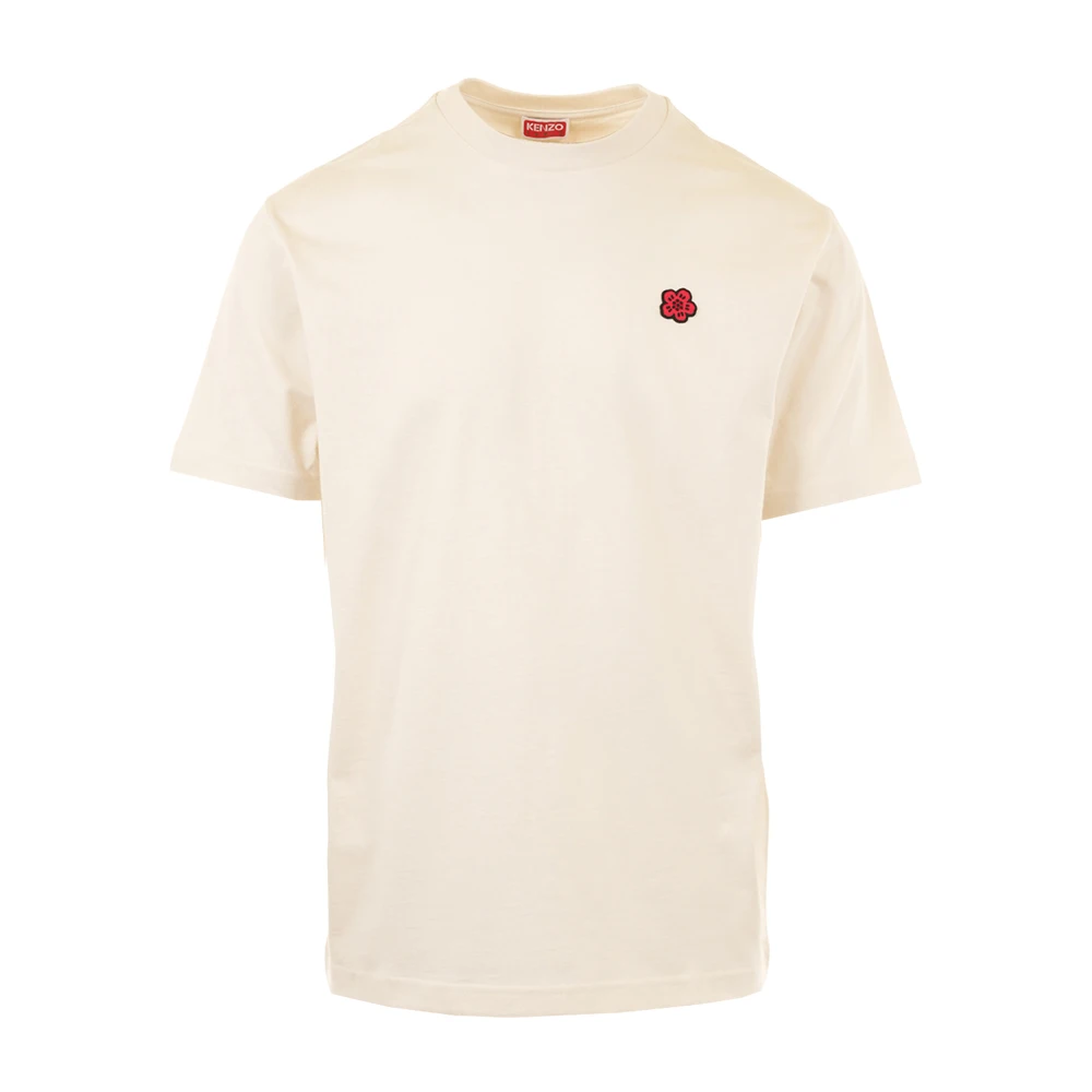Kenzo Beige Boke Flower Embroidered T-Shirt