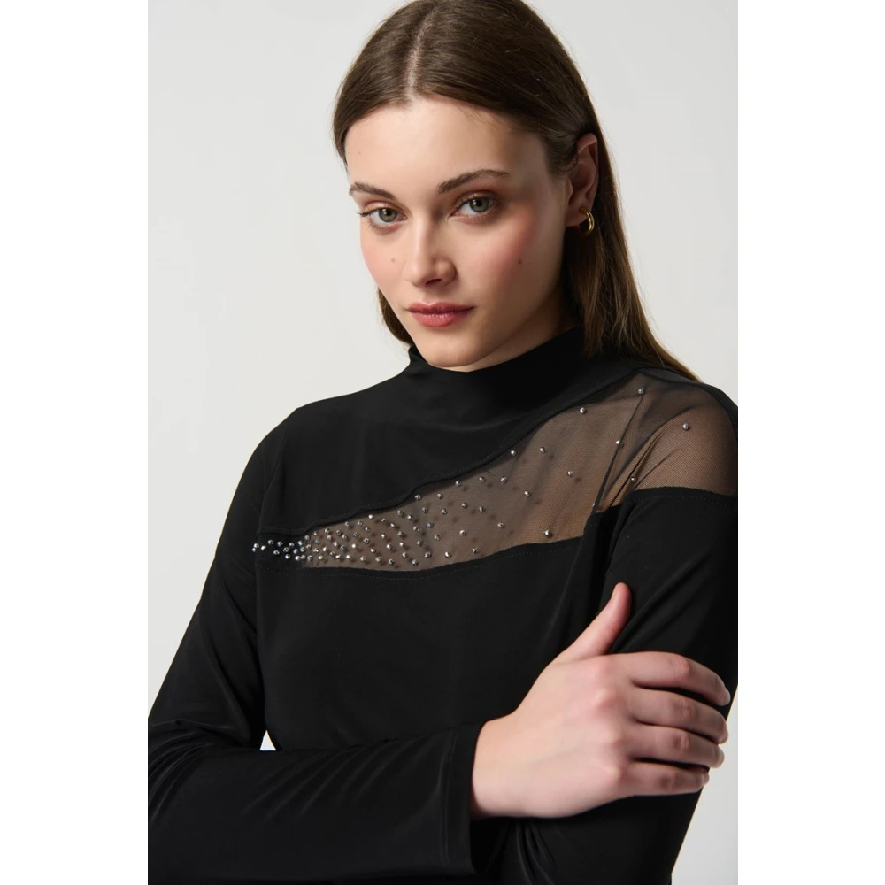 Joseph Ribkoff Stijlvolle longsleeve top Black Dames